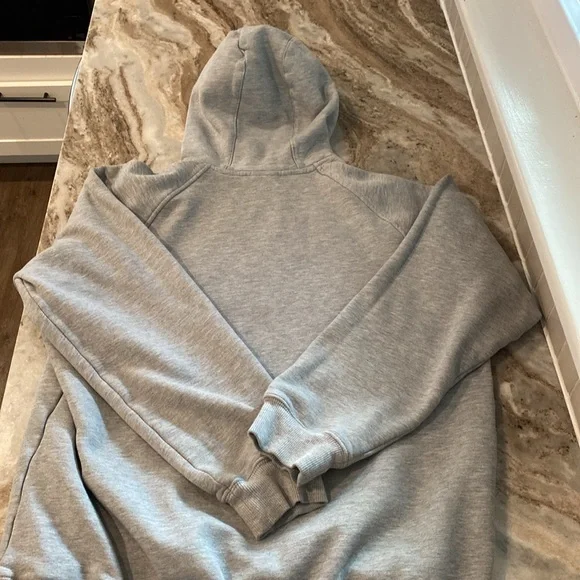 Adidas men’s gray with black logo large hoodie - Picture 2 of 2